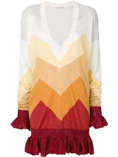 Marco De Vincenzo свитер с баской и геометрическим узором
