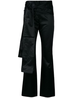Romeo Gigli Vintage облегающие брюки с бантом на талии