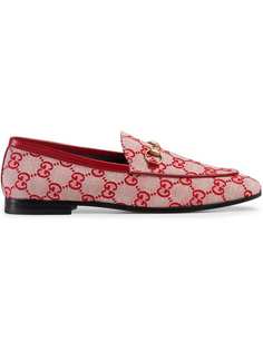 Gucci лоферы Jordaan с узором GG