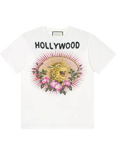 Gucci футболка с леопардовым принтом