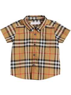 Burberry Kids рубашка с короткими рукавами в клетку Vintage