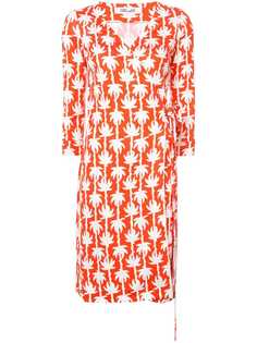 Dvf Diane Von Furstenberg платье с запахом и пальмовым принтом