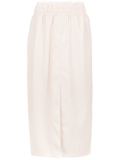 Framed midi straight skirt
