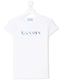 Lanvin Enfant подростковая футболка с принтом логотипа