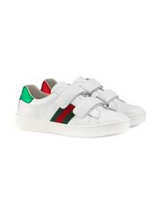 Gucci Kids кроссовки Ace с полоской Web