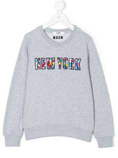 Msgm Kids толстовка с аппликацией New York
