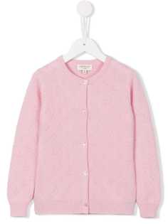 Cashmirino кашемировый кардиган с круглым вырезом в рубчик