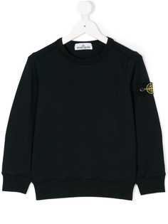 Stone Island Junior толстовка с фирменной нашивкой на рукаве