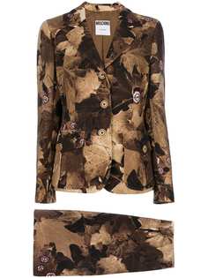 Moschino Vintage юбочный костюм с лиственным принтом