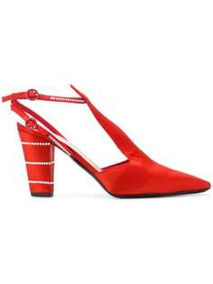 Nina Ricci туфли-лодочки с Т-образным ремешком и украшением из кристаллов