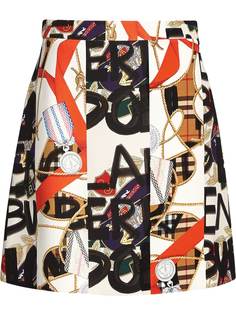 Burberry мини-юбка с платочным принтом Archive