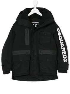 Dsquared2 Kids пуховик с шестью карманами спереди