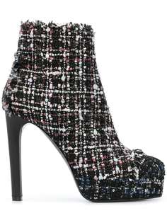 Casadei tweed platform boots