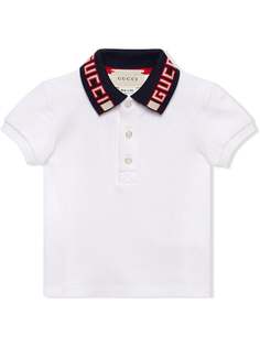 Gucci Kids рубашка-поло с логотипом