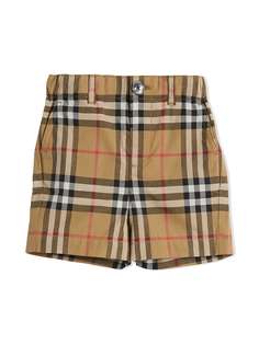 Burberry Kids шорты в винтажную клетку