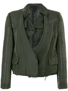 Comme Des Garçons Vintage укороченный пиджак с потертой отделкой