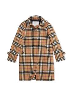 Burberry Kids пальто в винтажную клетку