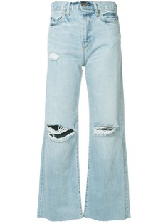 Simon Miller укороченные расклешенные рваные джинсы