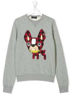Dsquared2 Kids толстовка с заплаткой в виде собаки