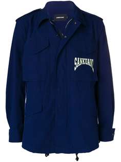 Sankuanz куртка с карманами-карго и принтом логотипа