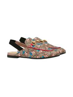 Gucci Kids слипперы Princetown с принтом оленей и логотипов GG