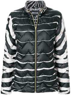 Just Cavalli пуховик с принтом зебры
