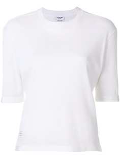 Thom Browne футболка в рубчик с круглым вырезом