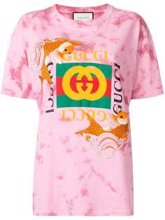 Gucci футболка с вышивкой и логотипом
