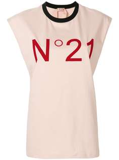 Nº21 футболка с логотипом и короткими рукавами