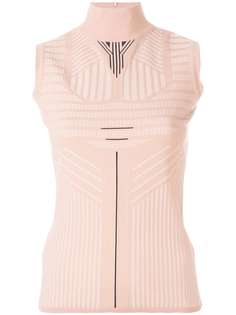 Prada вязаный топ с геометрическим узором