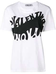 Valentino футболка с абстрактным принтом логотипа