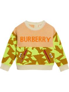 Burberry Kids свитер вязки интарсия с изображением монстров