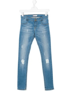 Levis Kids джинсы скинни 710 с эффектом потертости