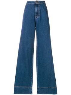 Loewe расклешенные джинсы с высокой посадкой