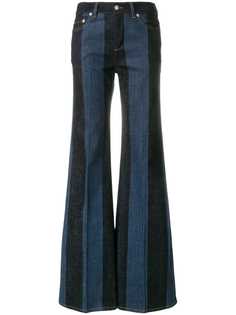 Sonia Rykiel расклешенные лоскутные джинсы