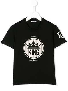 Dolce & Gabbana Kids футболка с принтом The King