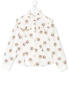 Monnalisa блузка с цветочным принтом