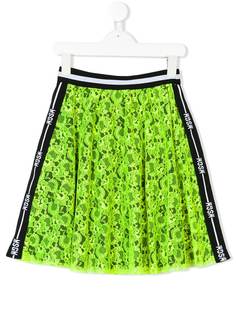 Msgm Kids юбка с с отделкой из салатового кружева