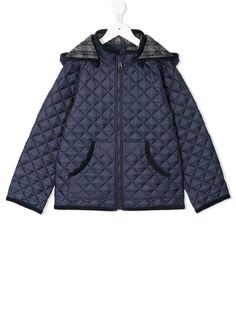 Familiar quilted hooded puffed jacket