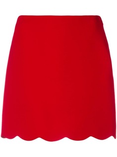 Miu Miu мини-юбка с зазубренной отделкой