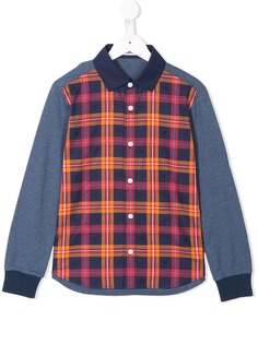 Familiar color blocked long sleeve shirt