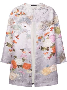 Josie Natori длинный жаккардовый пиджак