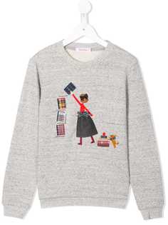 Familiar applique sweatshirt