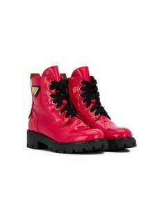Iceberg Kids lace-up combat boots
