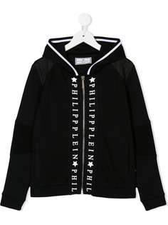 Philipp Plein Junior hooded zipped jacket