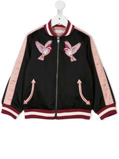 Stella Mccartney Kids куртка-бомбер с вышитыми птицами
