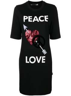 Love Moschino Peace and Love jersey dress