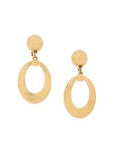 Monet Vintage hoop drop earrings