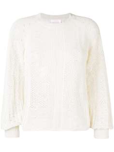 See By Chloé вязаный джемпер с перфорацией