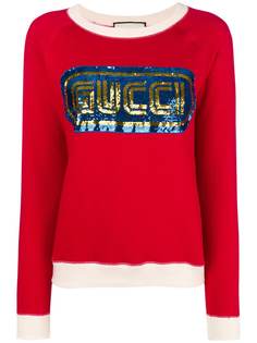 Gucci толстовка с логотипом с пайетками